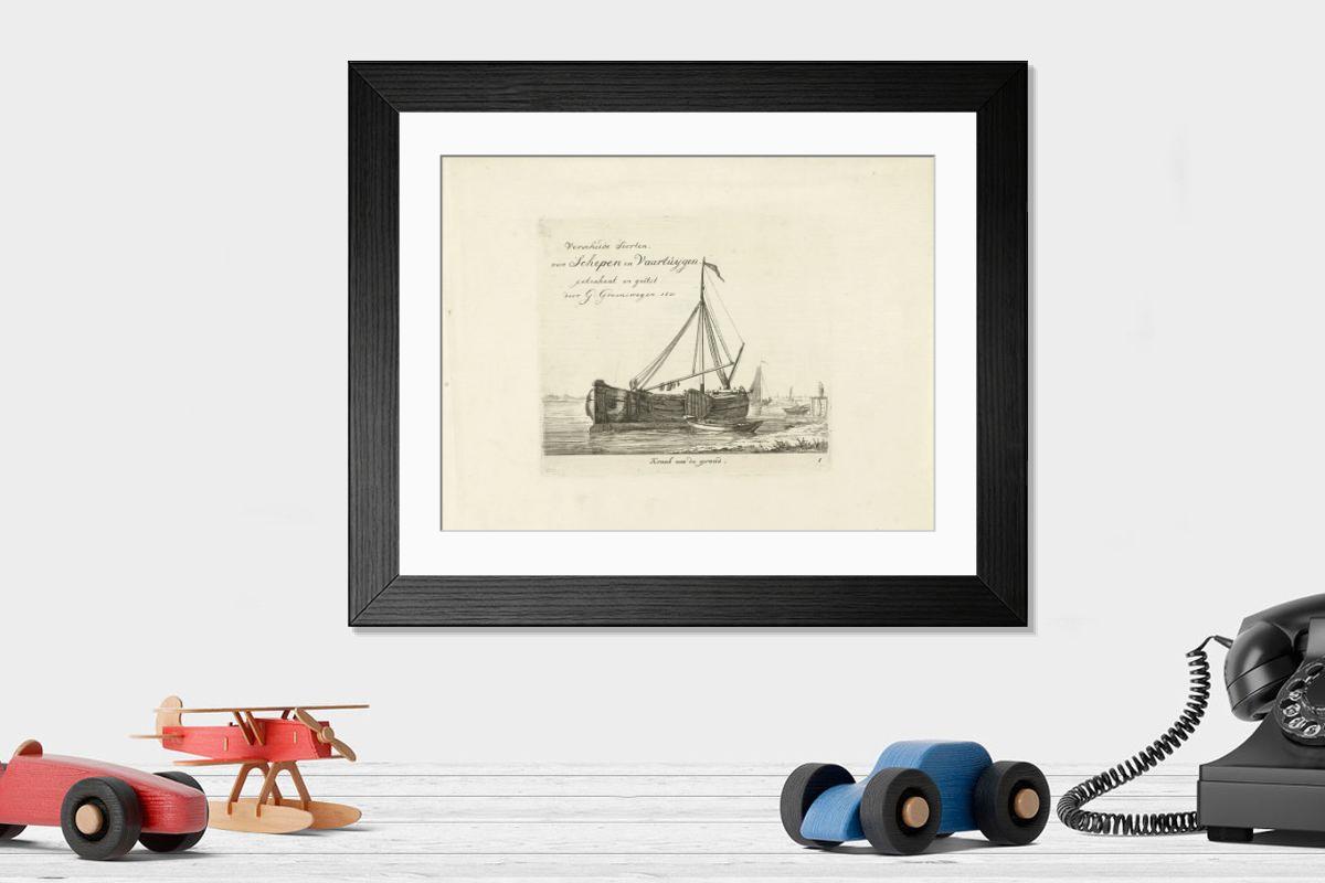Shown hanging in a room: Modern 14"x12" (36x31cm)