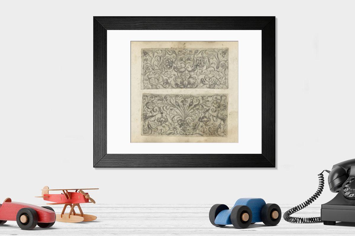 Shown hanging in a room: Modern 14"x12" (36x31cm)