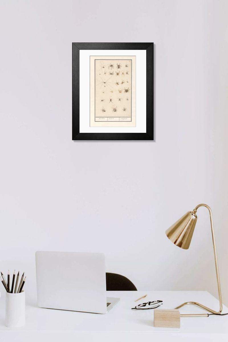 Shown hanging in a room: Modern 14"x12" (36x31cm)
