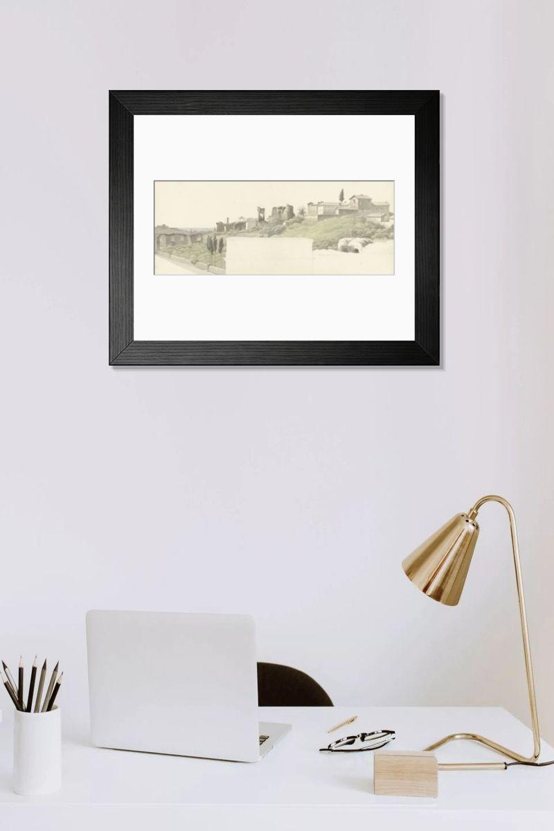 Shown hanging in a room: Modern 14"x12" (36x31cm)