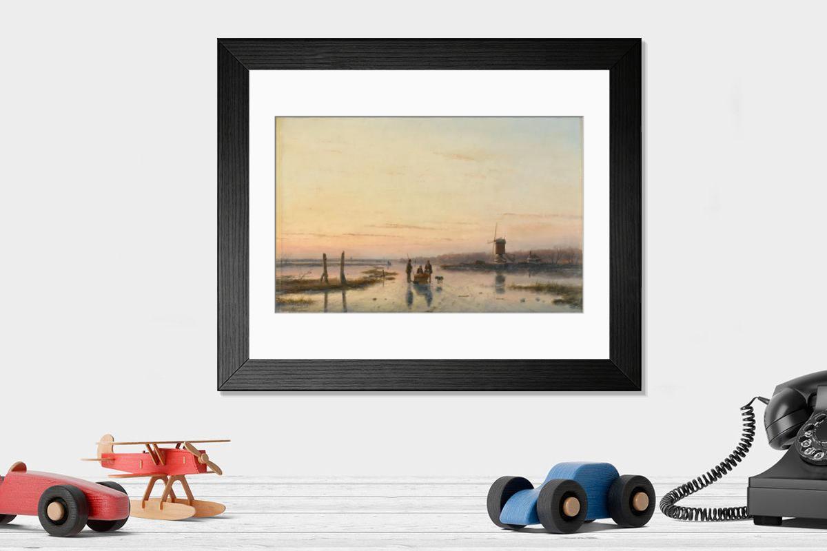 Shown hanging in a room: Modern 14"x12" (36x31cm)
