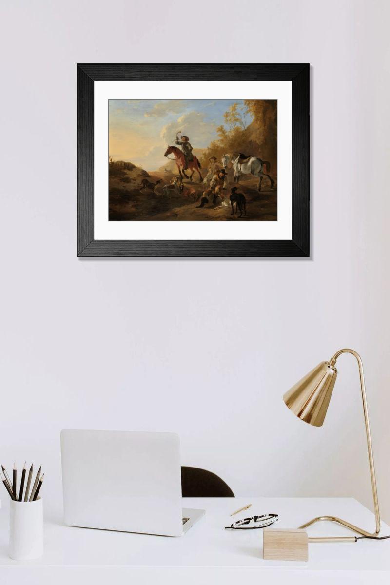 Shown hanging in a room: Modern 14"x12" (36x31cm)
