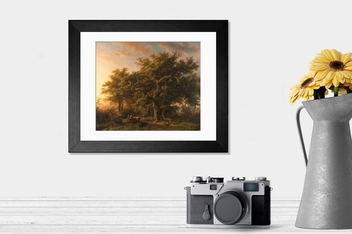 Shown hanging in a room: Modern 14"x12" (36x31cm)