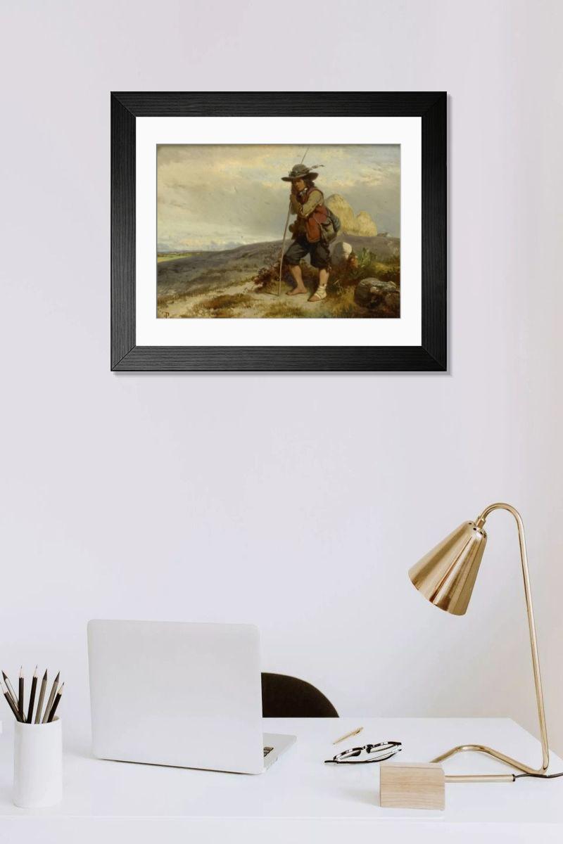 Shown hanging in a room: Modern 14"x12" (36x31cm)