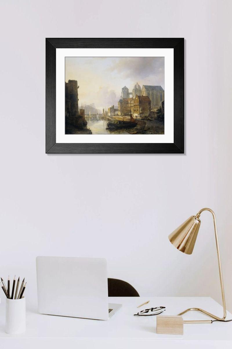 Shown hanging in a room: Modern 14"x12" (36x31cm)