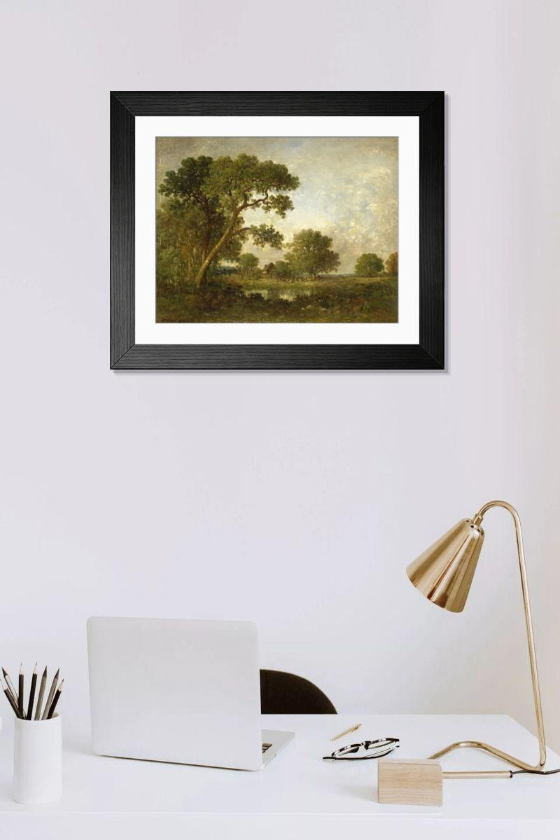 Shown hanging in a room: Modern 14"x12" (36x31cm)