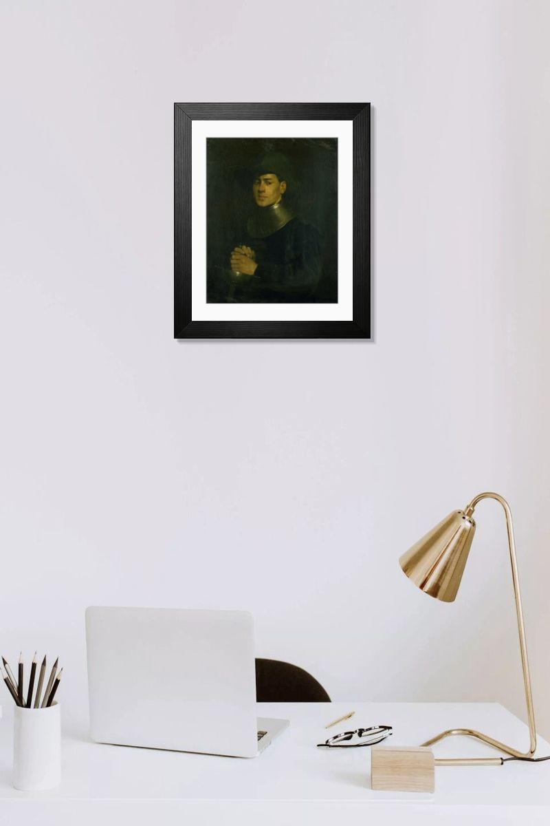 Shown hanging in a room: Modern 14"x12" (36x31cm)