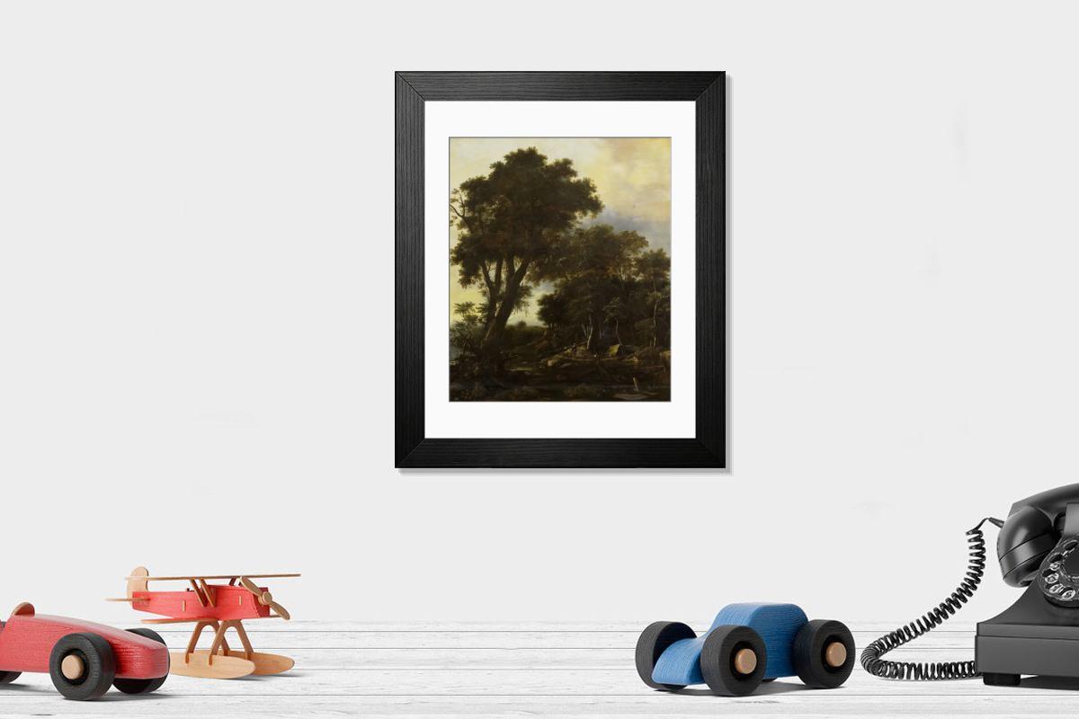 Shown hanging in a room: Modern 14"x12" (36x31cm)