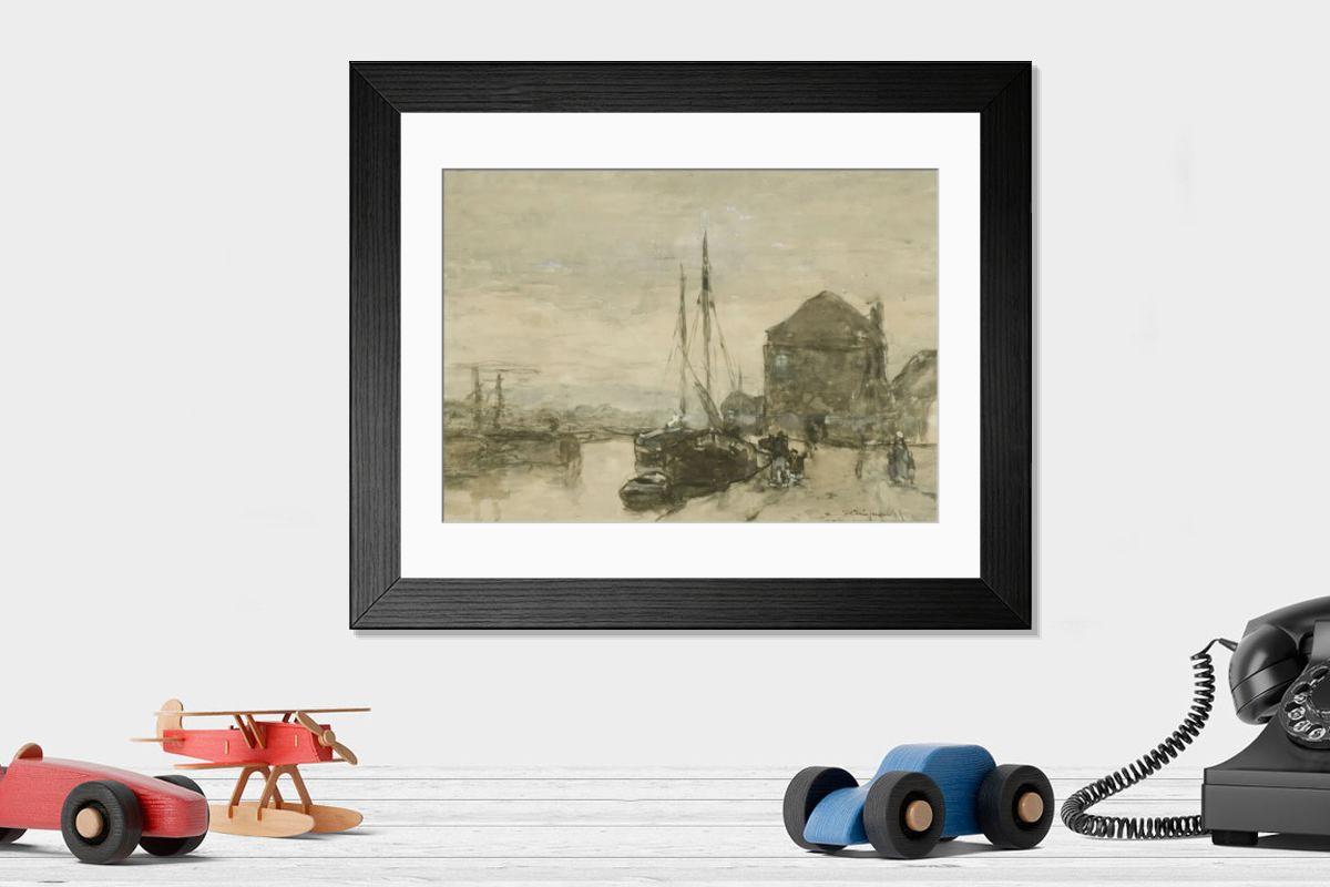 Shown hanging in a room: Modern 14"x12" (36x31cm)