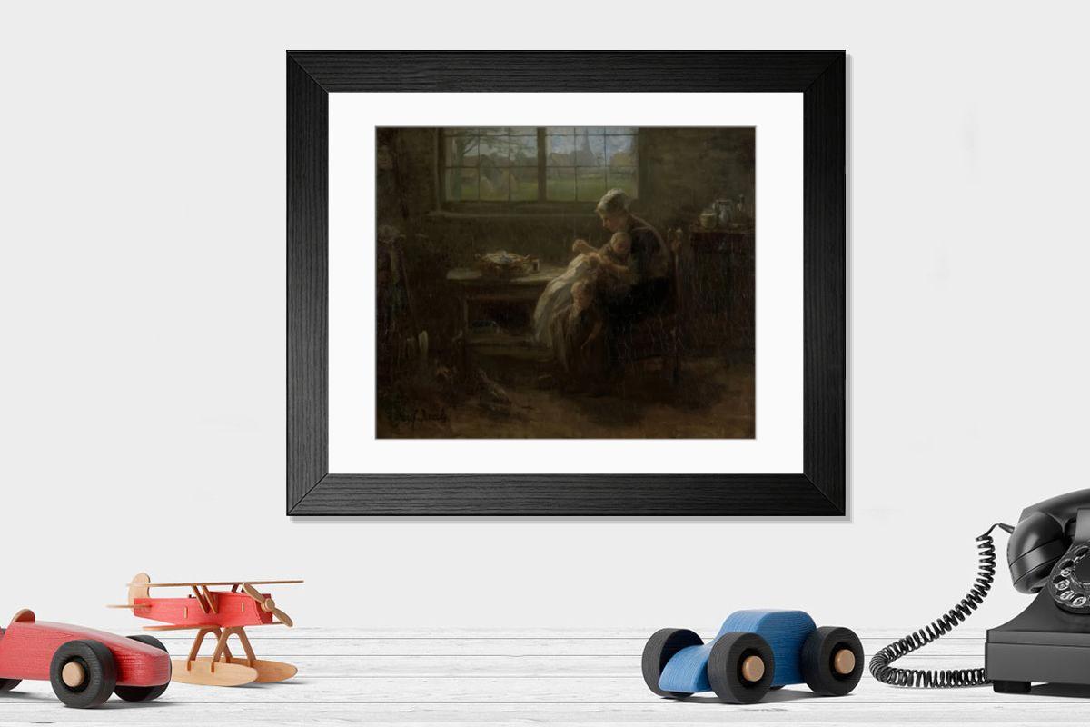 Shown hanging in a room: Modern 14"x12" (36x31cm)