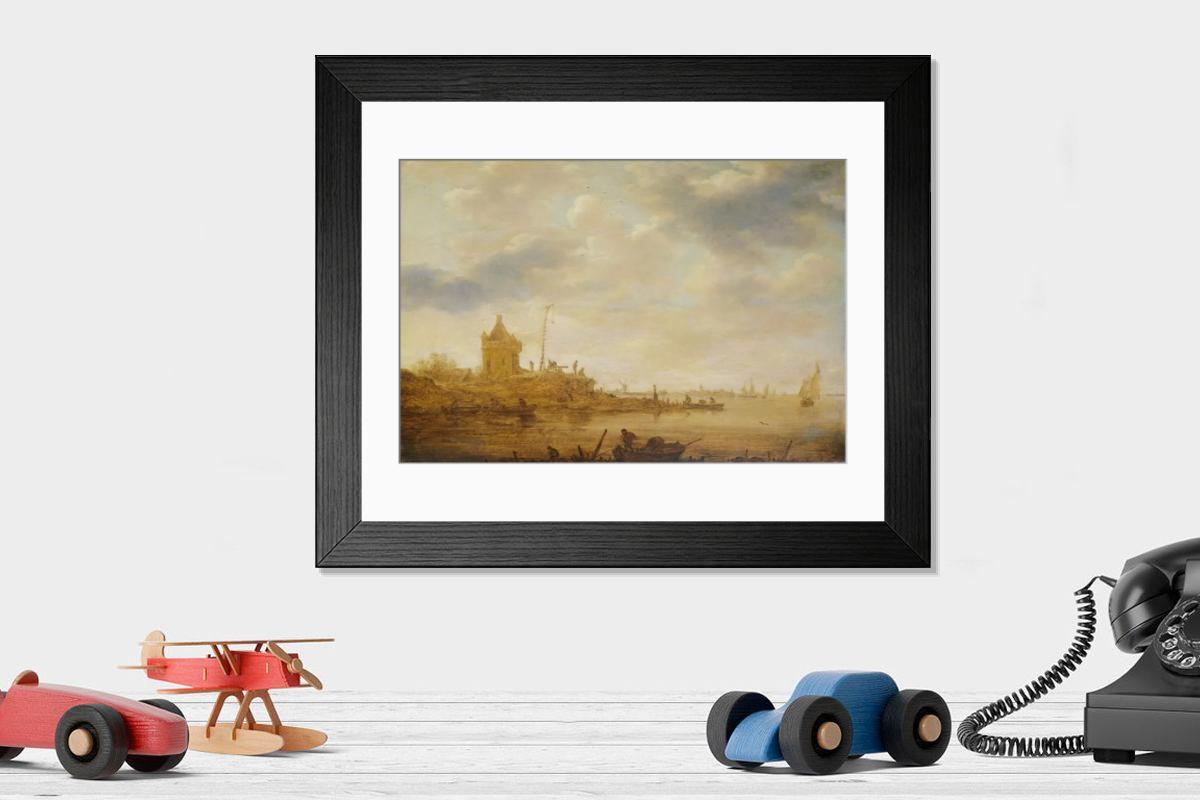 Shown hanging in a room: Modern 14"x12" (36x31cm)