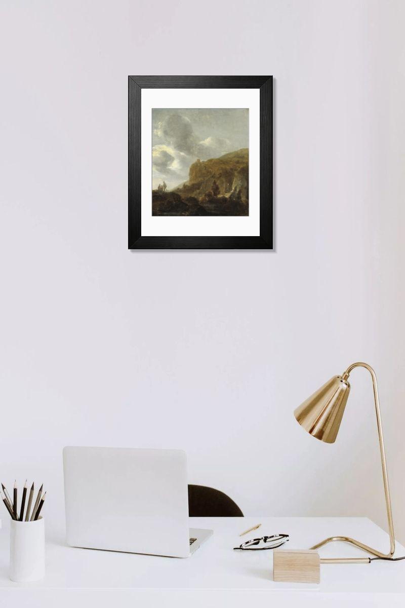 Shown hanging in a room: Modern 14"x12" (36x31cm)