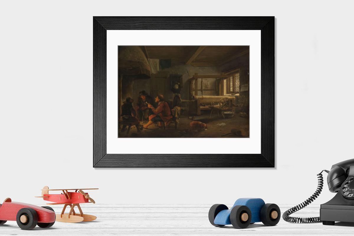 Shown hanging in a room: Modern 14"x12" (36x31cm)