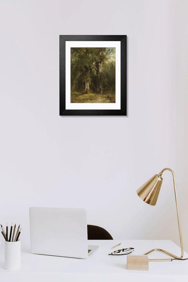 Shown hanging in a room: Modern 14"x12" (36x31cm)