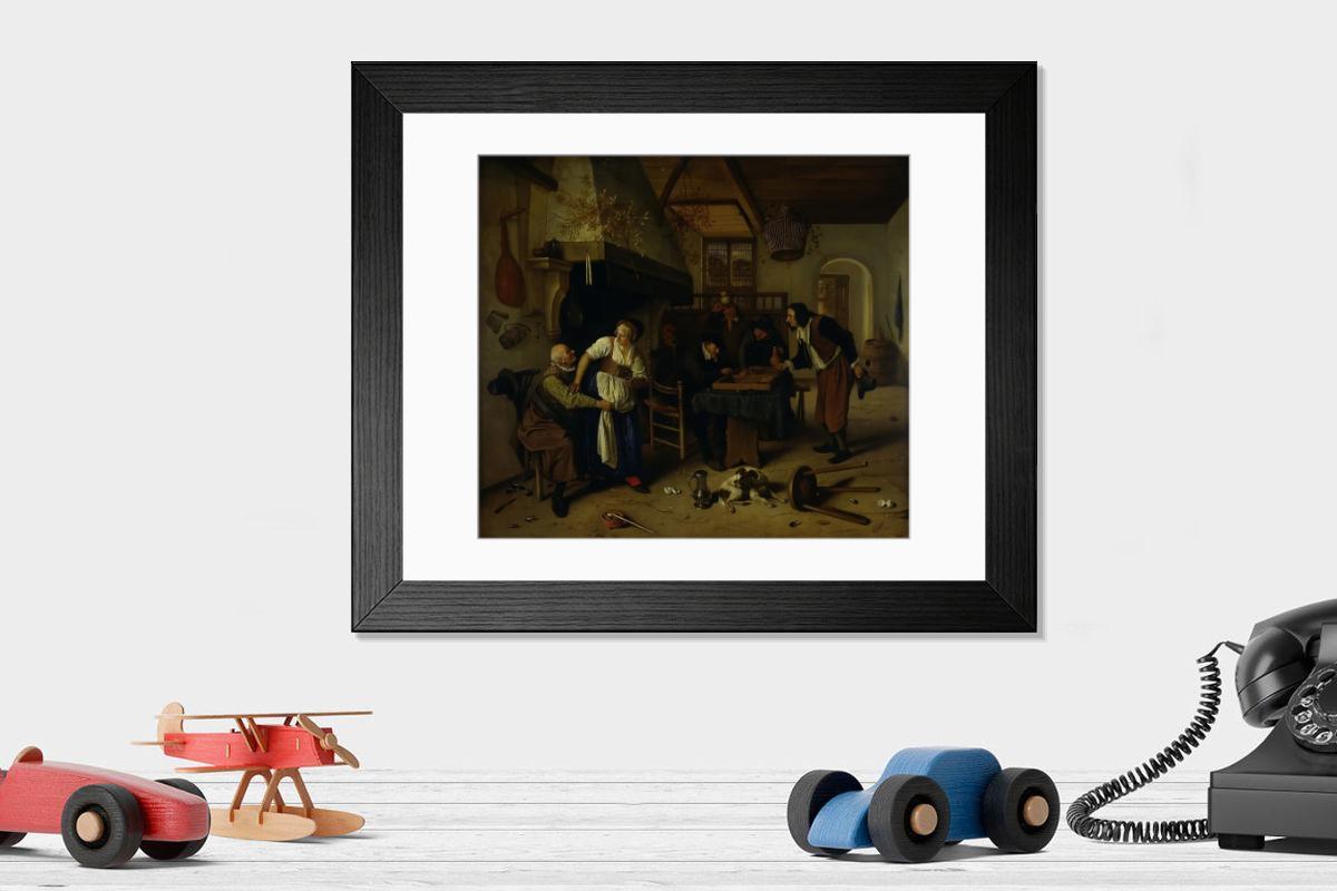 Shown hanging in a room: Modern 14"x12" (36x31cm)