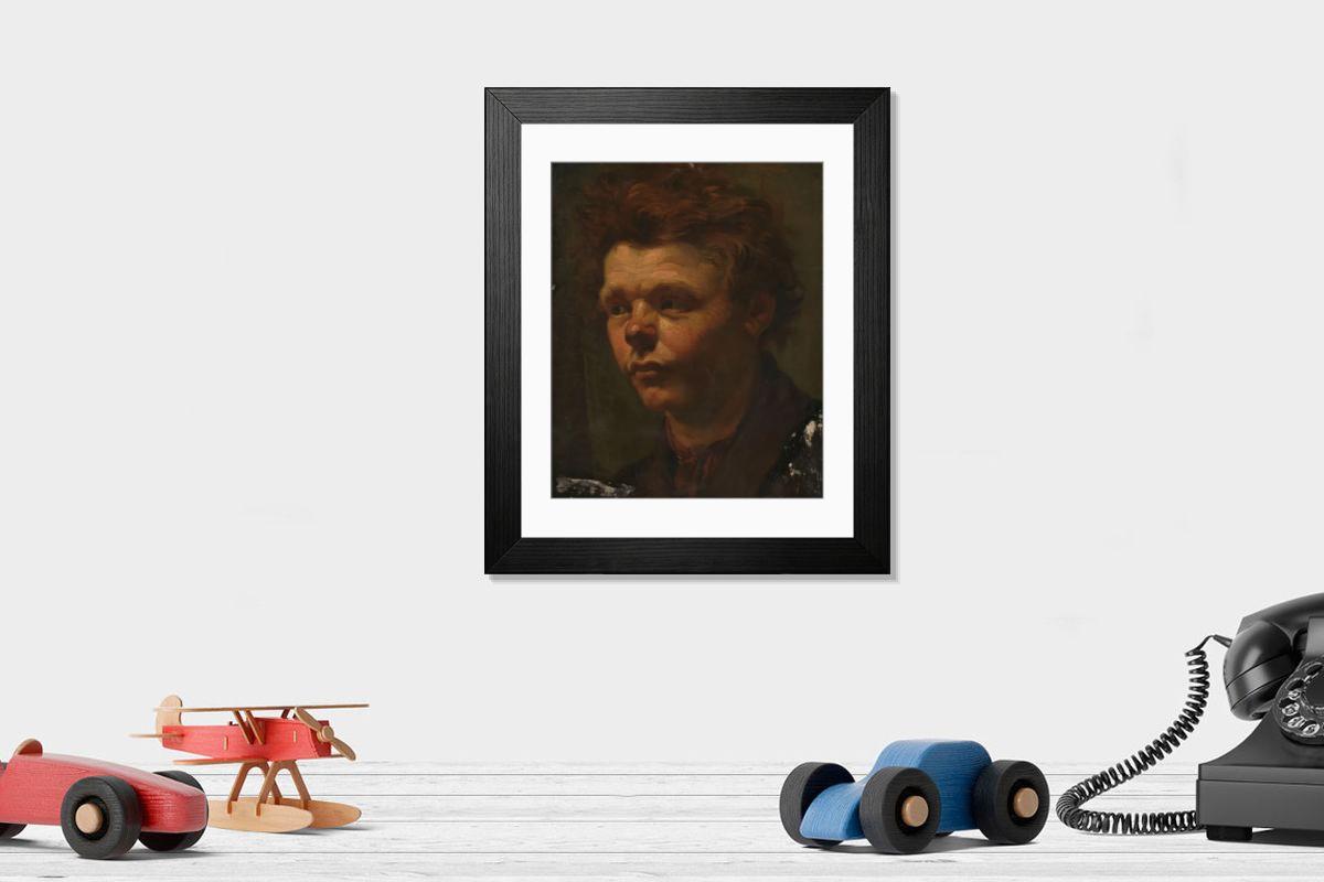 Shown hanging in a room: Modern 14"x12" (36x31cm)