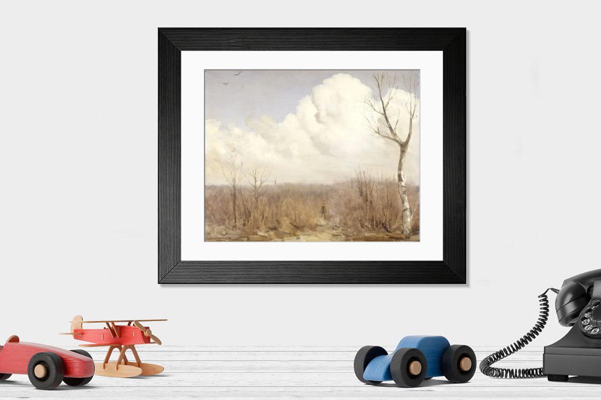 Shown hanging in a room: Modern 14"x12" (36x31cm)