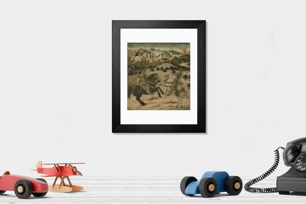 Shown hanging in a room: Modern 14"x12" (36x31cm)