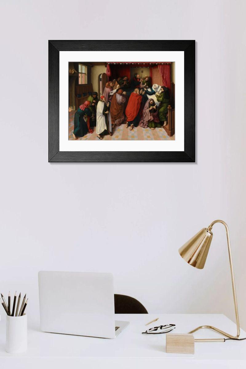 Shown hanging in a room: Modern 14"x12" (36x31cm)