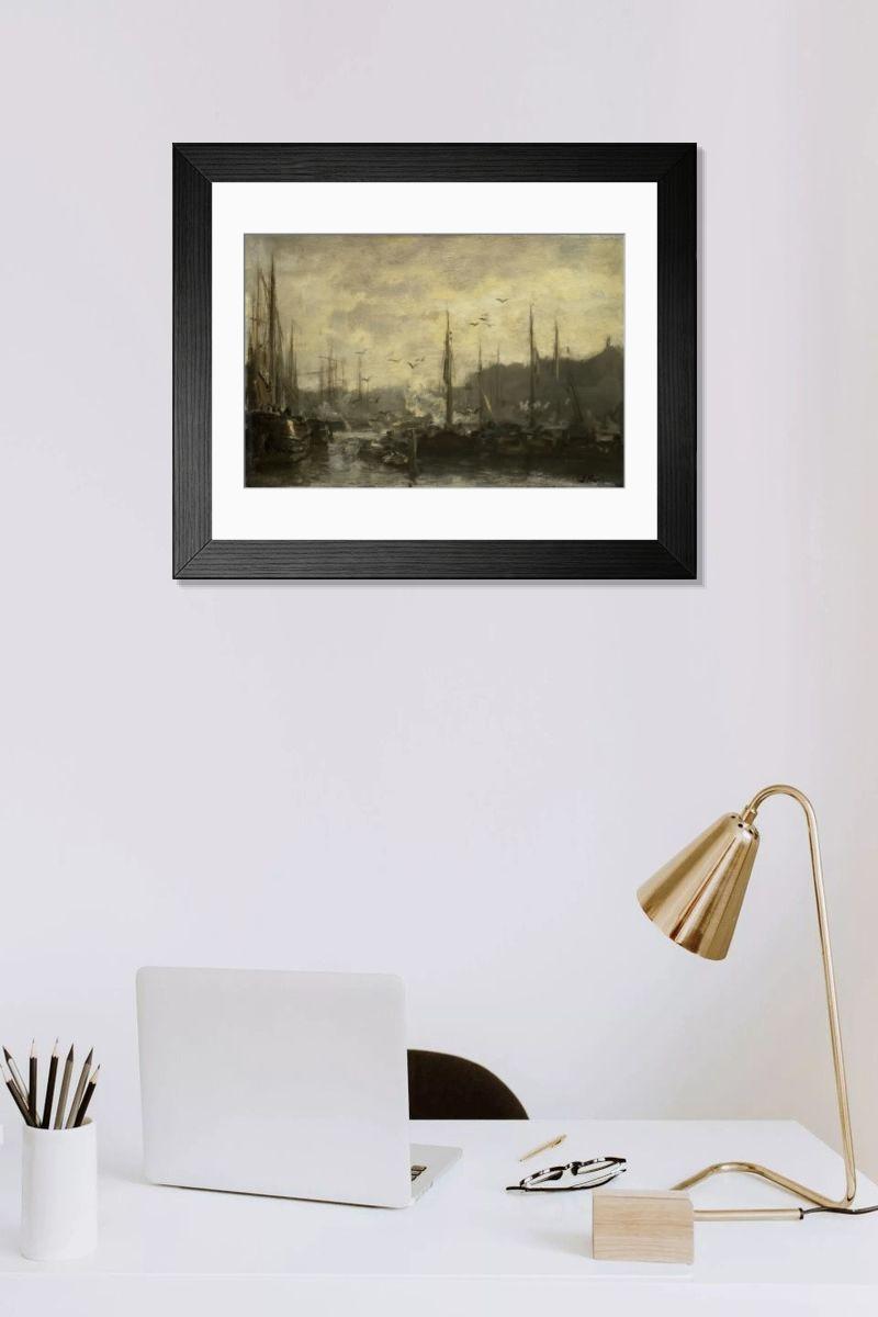 Shown hanging in a room: Modern 14"x12" (36x31cm)
