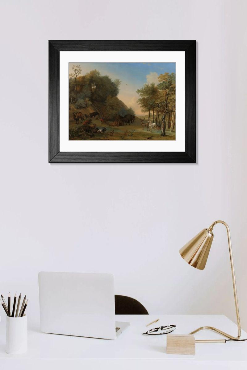 Shown hanging in a room: Modern 14"x12" (36x31cm)