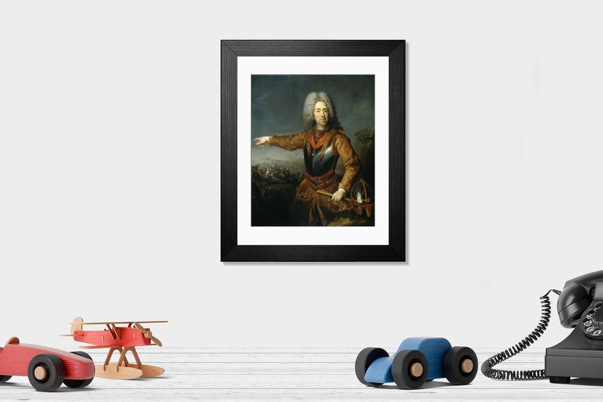 Shown hanging in a room: Modern 14"x12" (36x31cm)