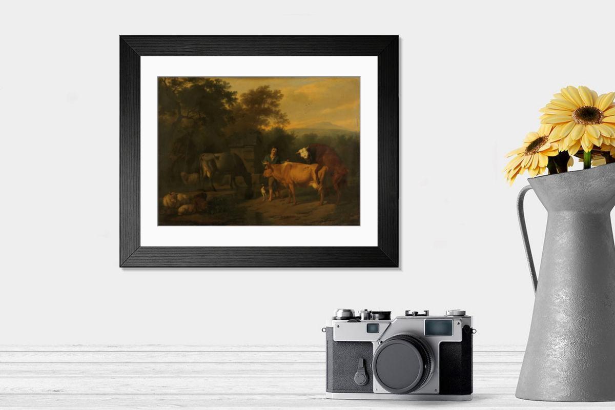 Shown hanging in a room: Modern 14"x12" (36x31cm)