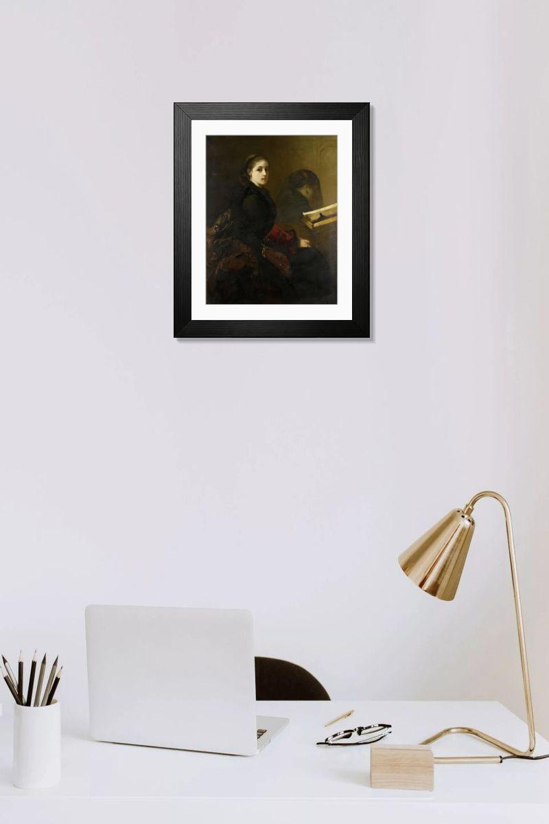 Shown hanging in a room: Modern 14"x12" (36x31cm)