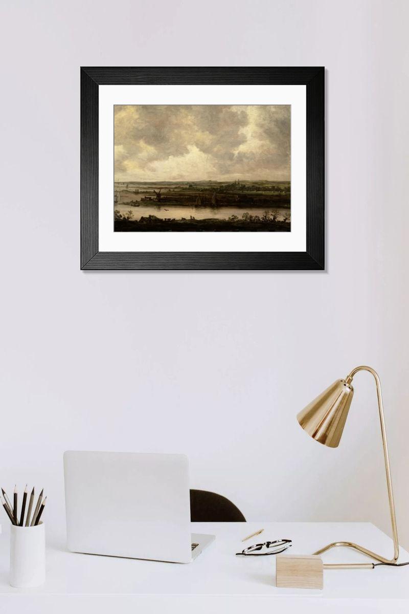 Shown hanging in a room: Modern 14"x12" (36x31cm)