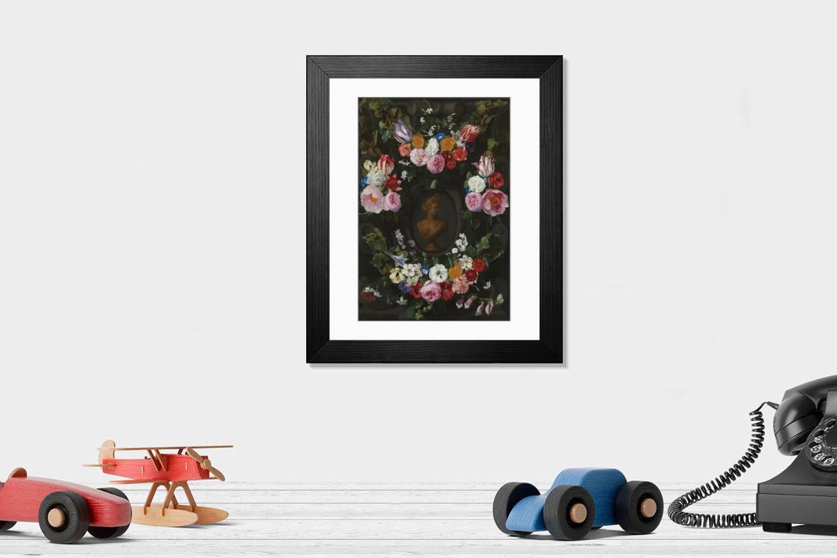Shown hanging in a room: Modern 14"x12" (36x31cm)