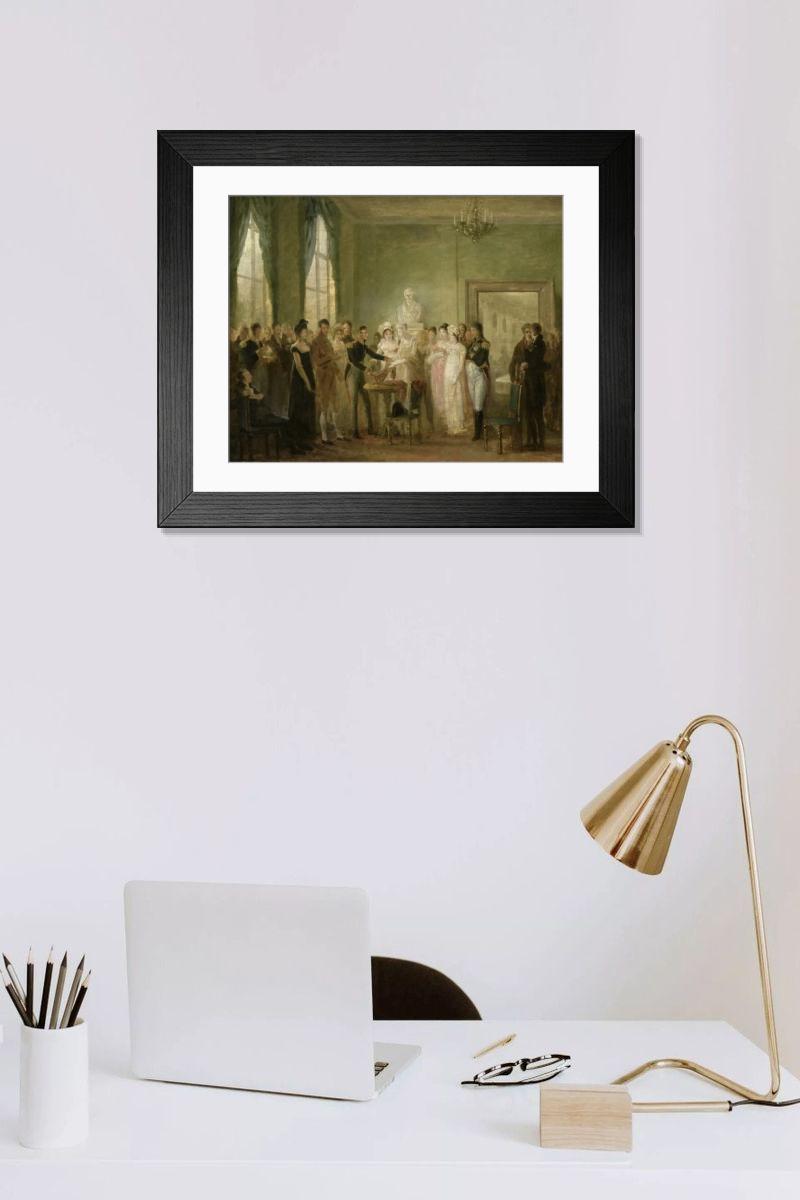 Shown hanging in a room: Modern 14"x12" (36x31cm)
