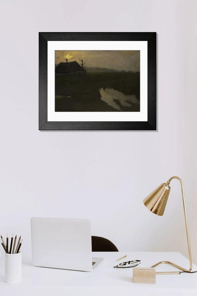 Shown hanging in a room: Modern 14"x12" (36x31cm)