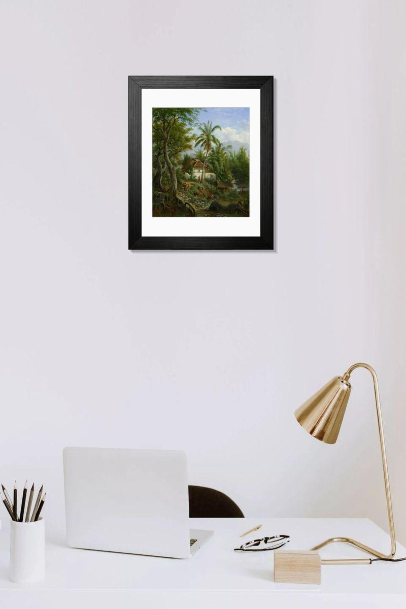 Shown hanging in a room: Modern 14"x12" (36x31cm)