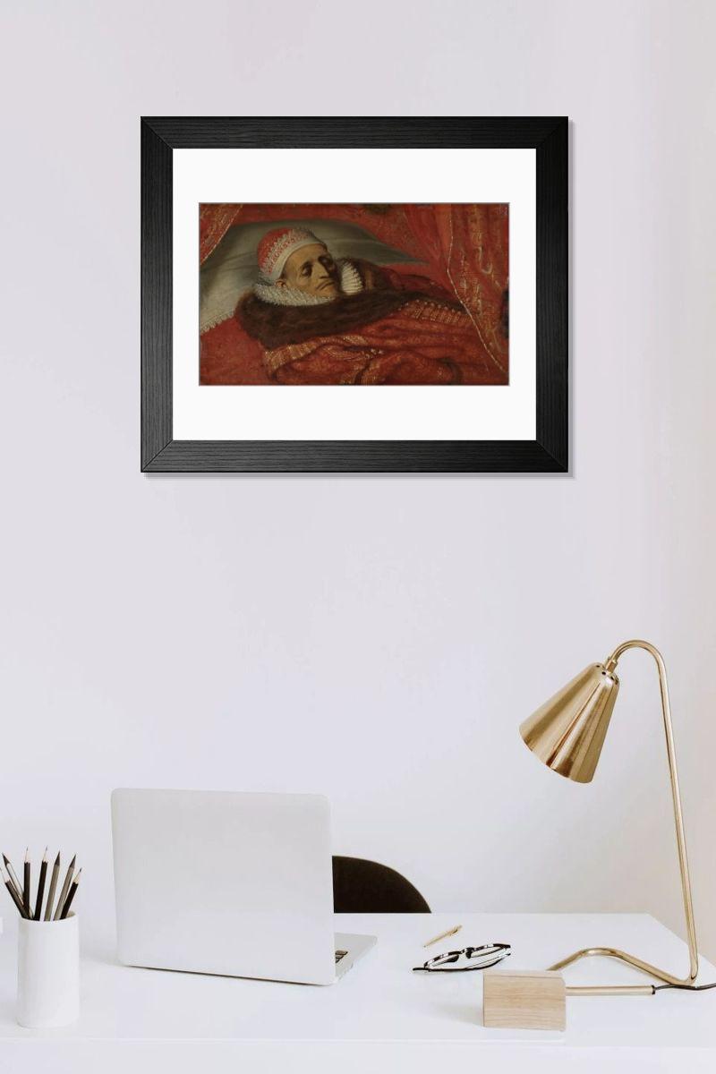 Shown hanging in a room: Modern 14"x12" (36x31cm)