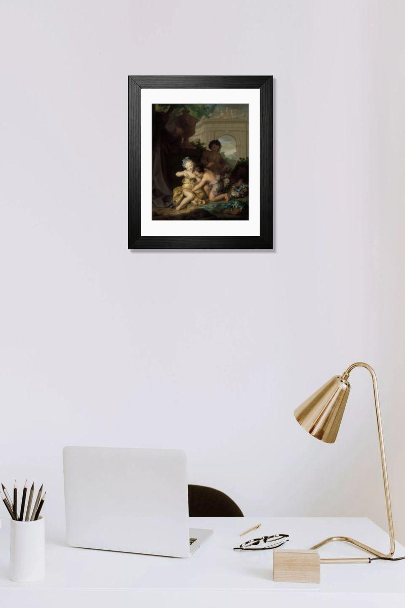 Shown hanging in a room: Modern 14"x12" (36x31cm)