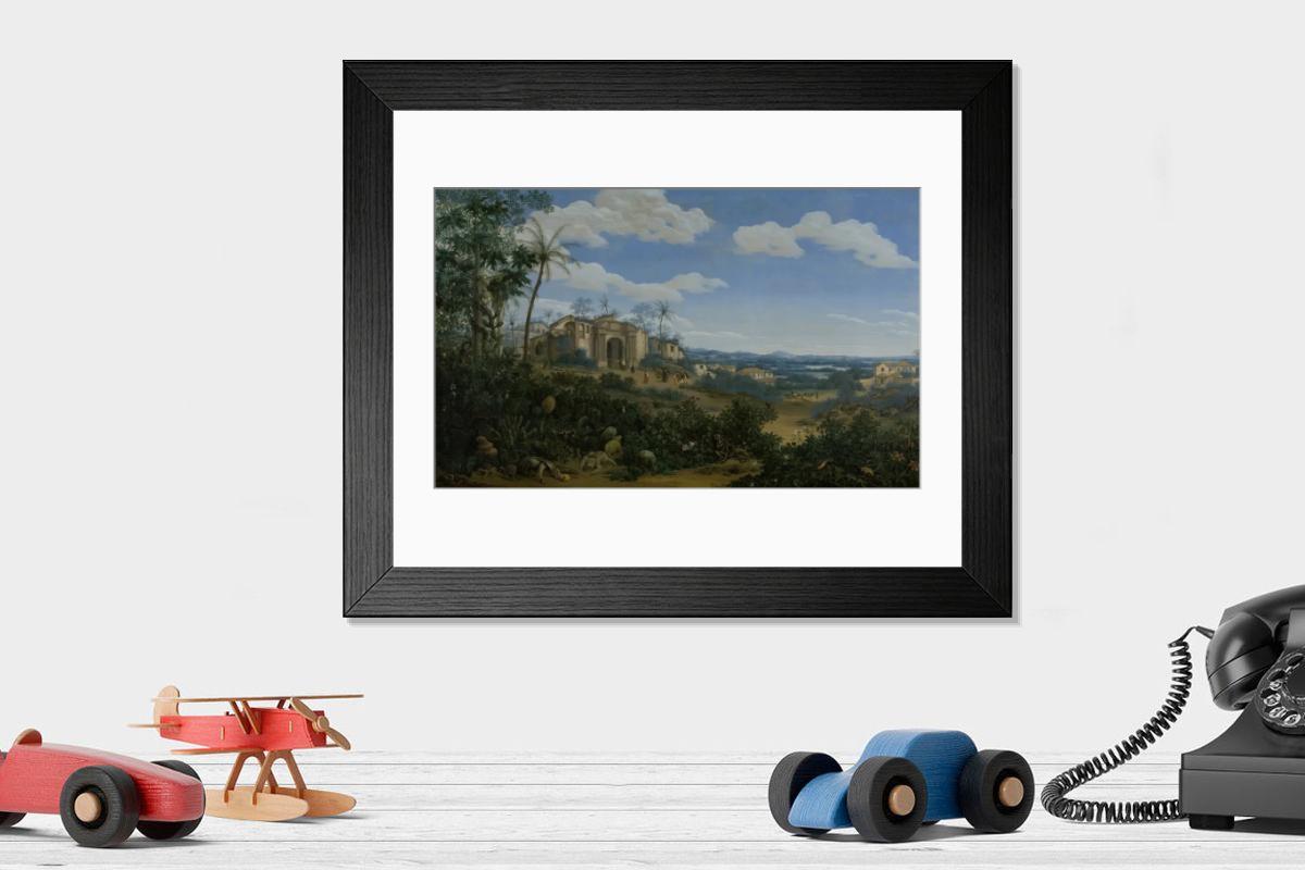 Shown hanging in a room: Modern 14"x12" (36x31cm)