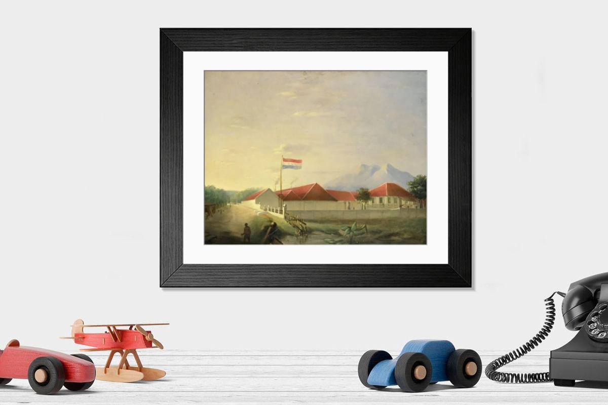 Shown hanging in a room: Modern 14"x12" (36x31cm)