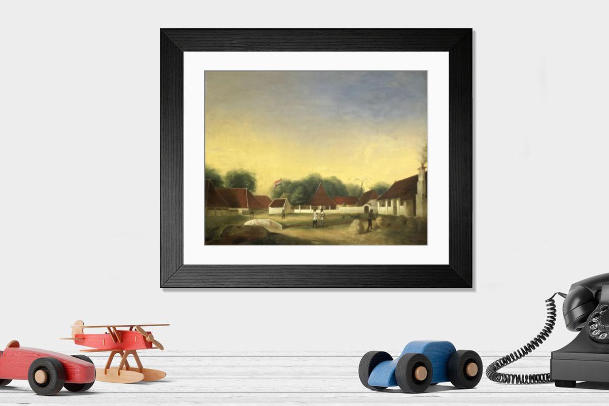 Shown hanging in a room: Modern 14"x12" (36x31cm)