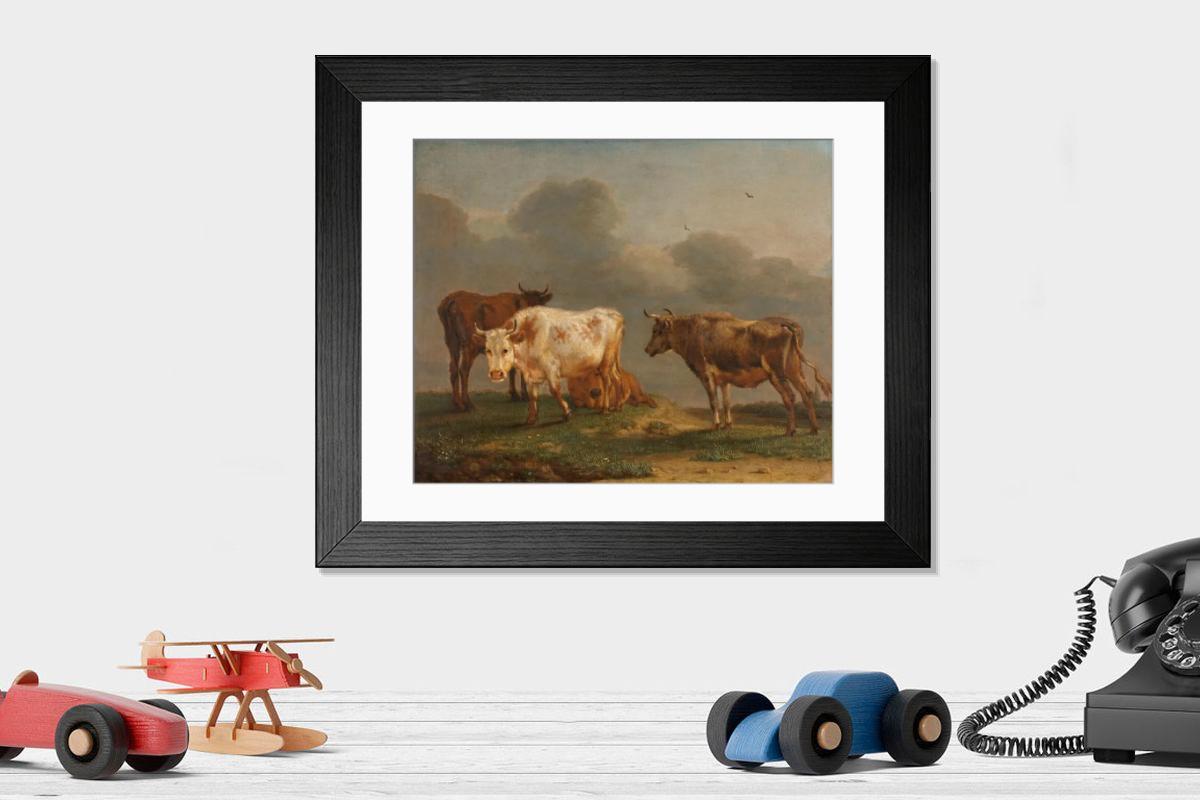 Shown hanging in a room: Modern 14"x12" (36x31cm)