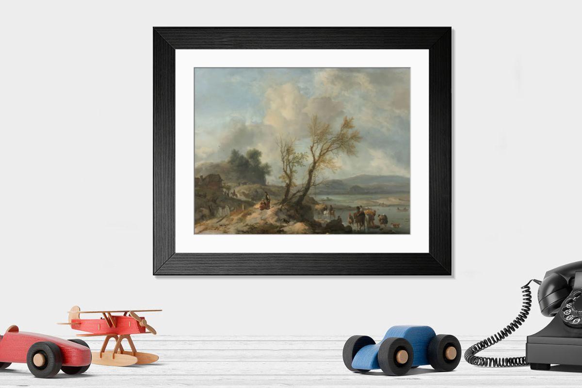Shown hanging in a room: Modern 14"x12" (36x31cm)