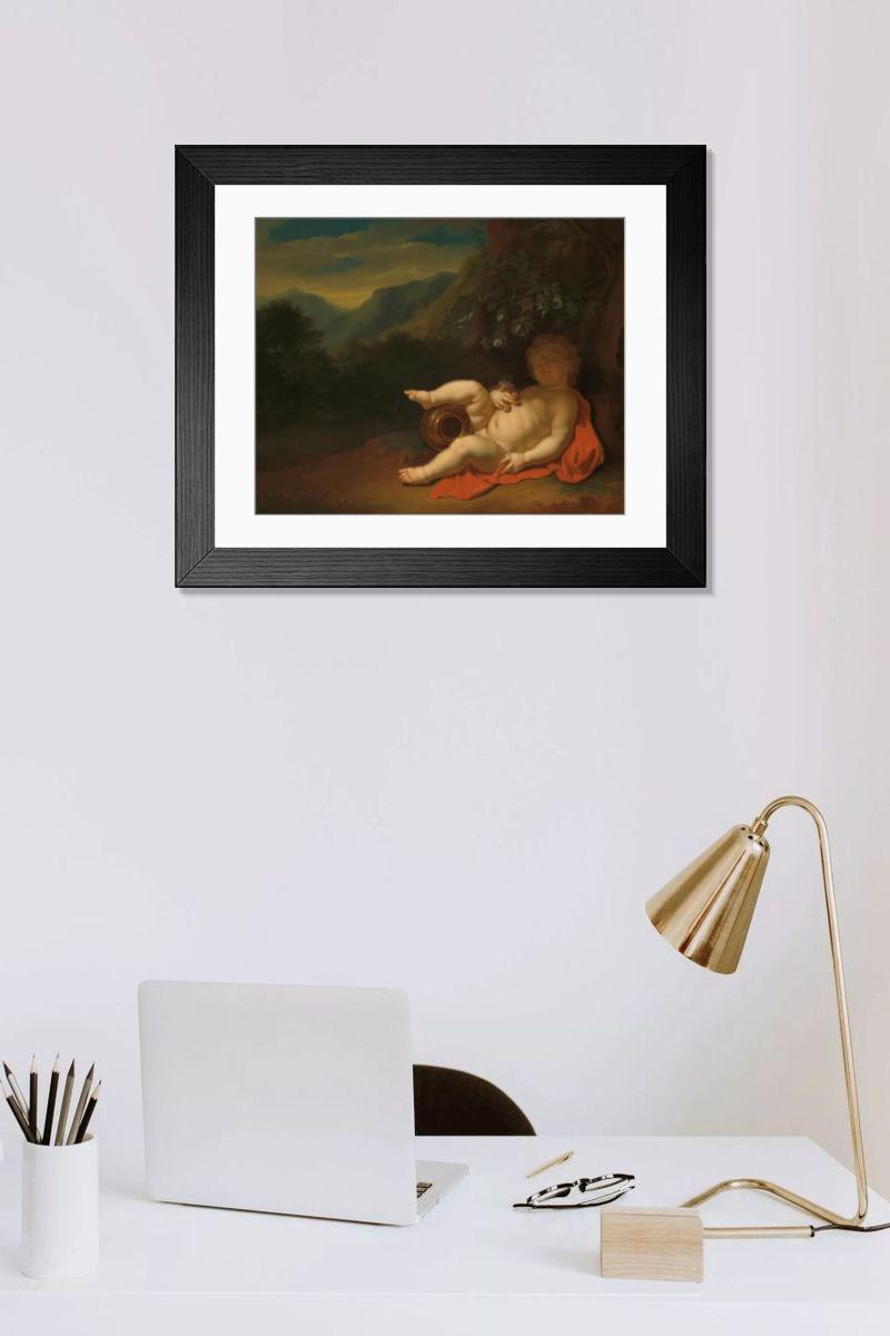 Shown hanging in a room: Modern 14"x12" (36x31cm)