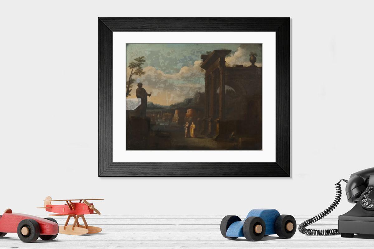 Shown hanging in a room: Modern 14"x12" (36x31cm)