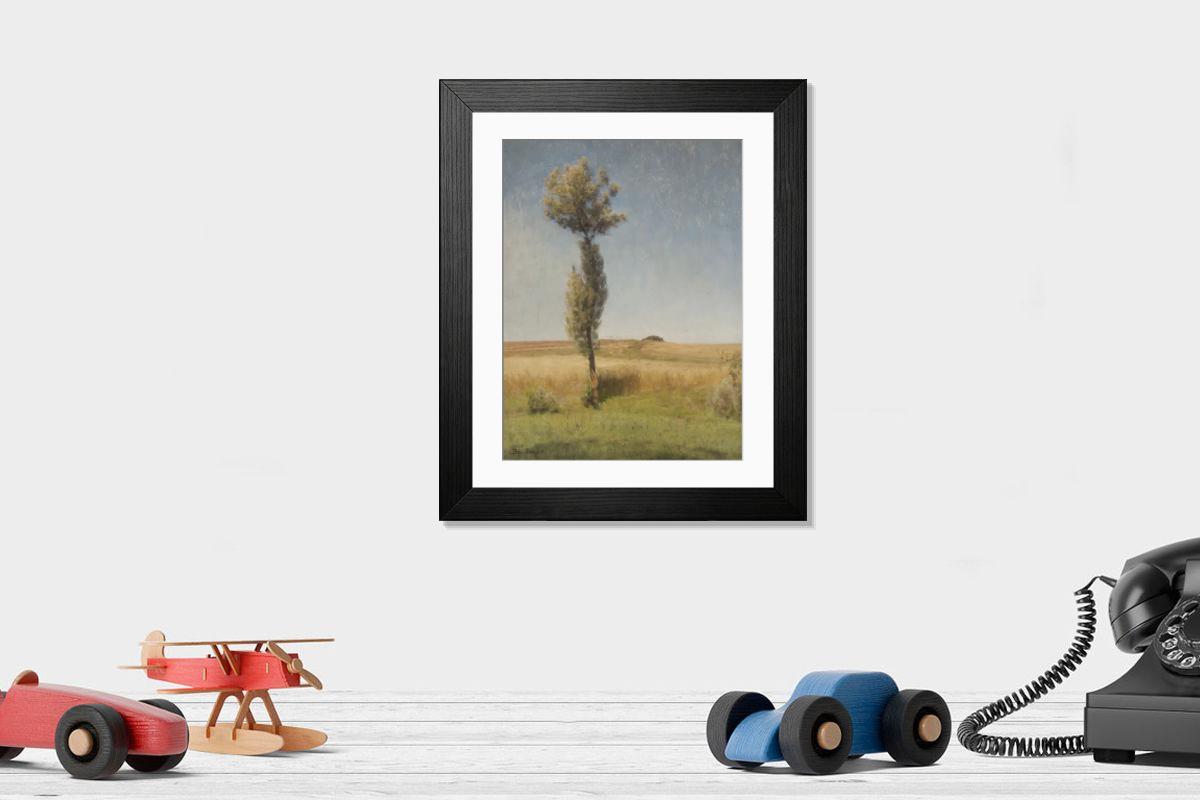Shown hanging in a room: Modern 14"x12" (36x31cm)