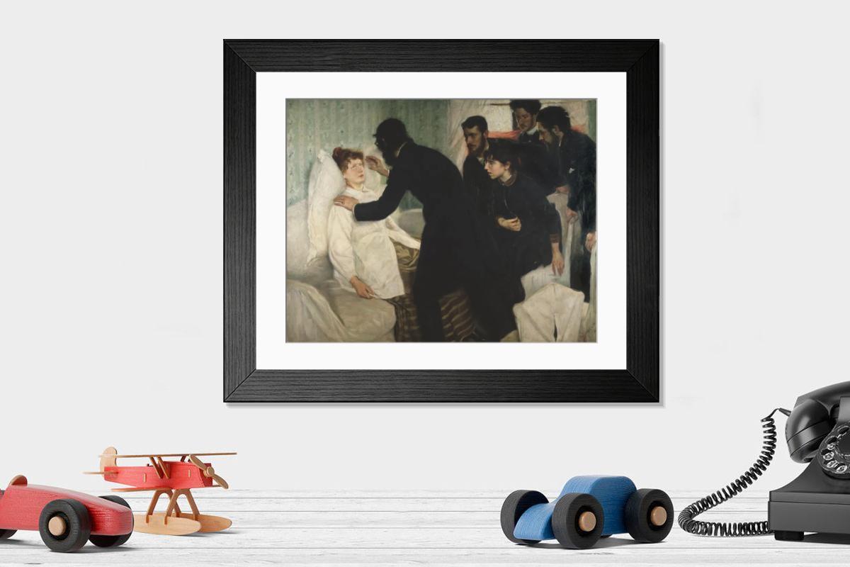 Shown hanging in a room: Modern 14"x12" (36x31cm)