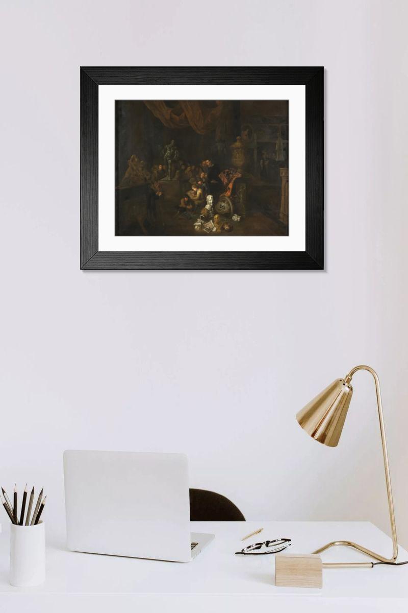 Shown hanging in a room: Modern 14"x12" (36x31cm)