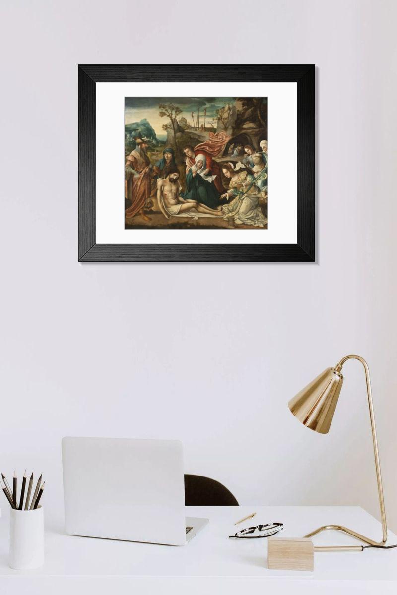 Shown hanging in a room: Modern 14"x12" (36x31cm)
