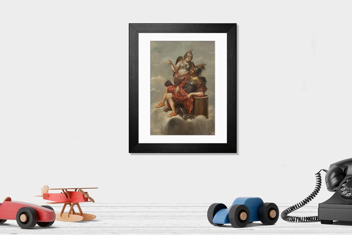 Shown hanging in a room: Modern 14"x12" (36x31cm)