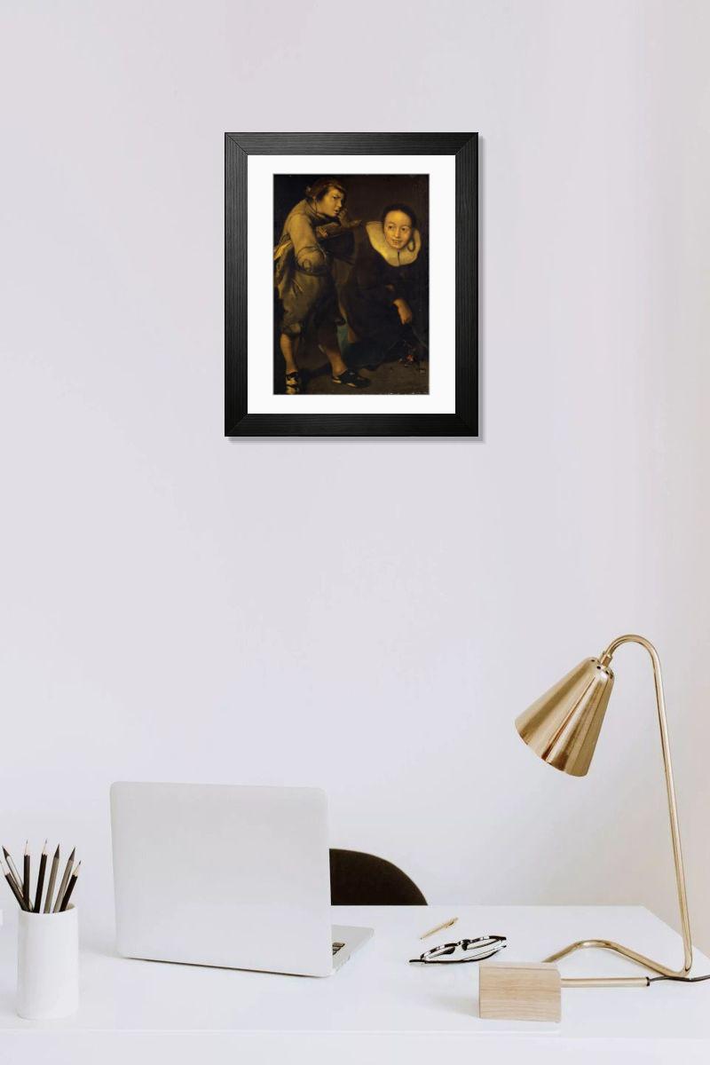 Shown hanging in a room: Modern 14"x12" (36x31cm)