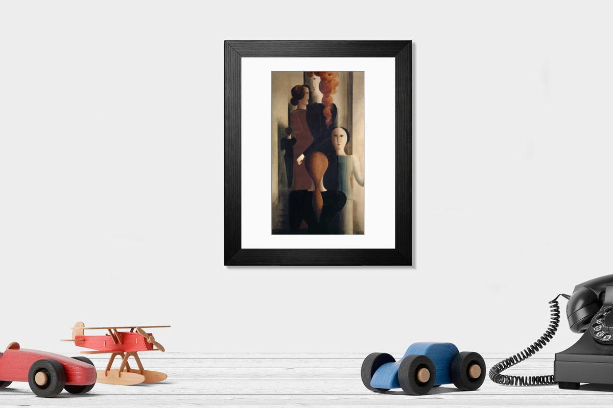 Shown hanging in a room: Modern 14"x12" (36x31cm)