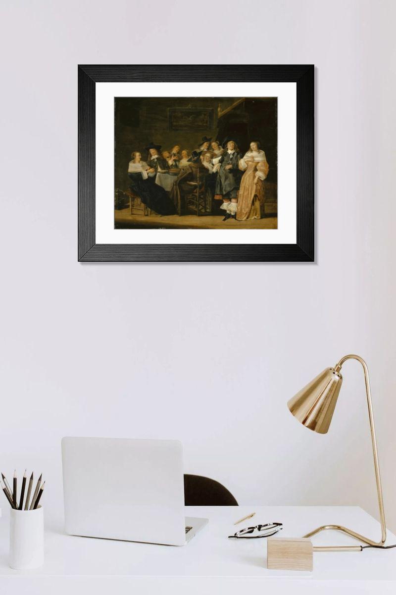 Shown hanging in a room: Modern 14"x12" (36x31cm)